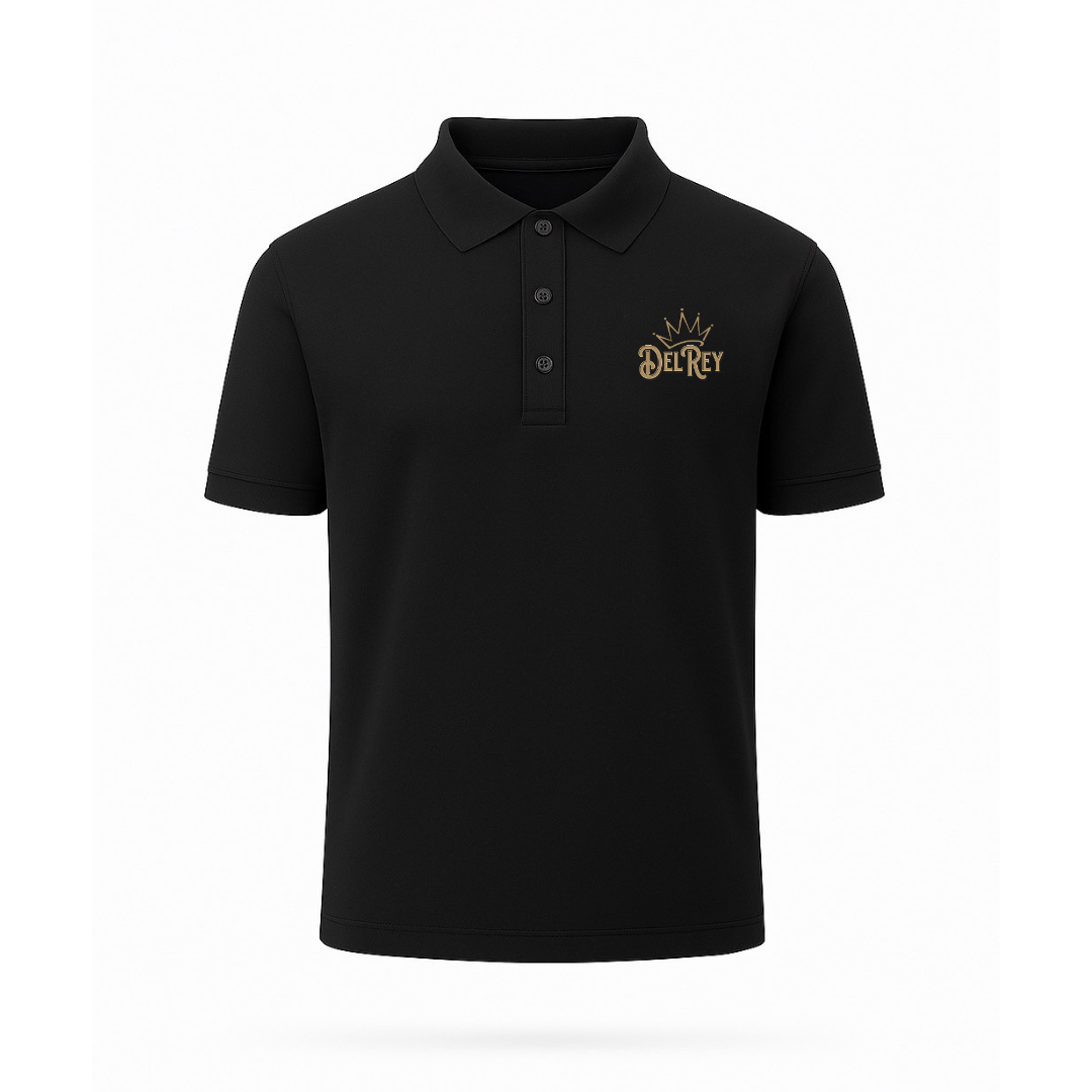 Black Performance Golf Polo