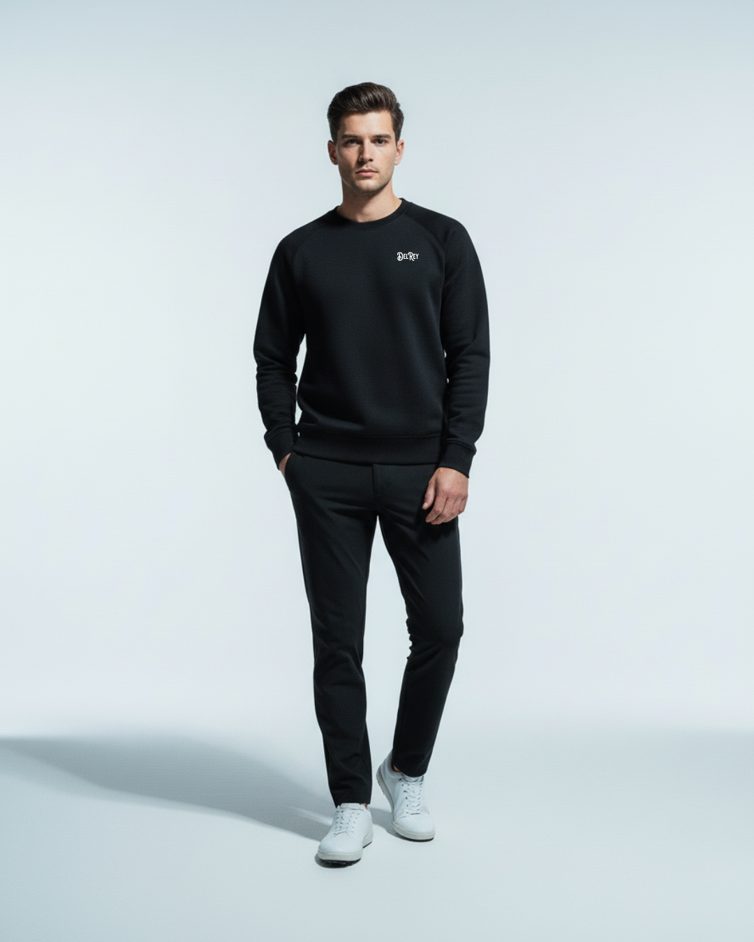 Black Unisex Performance Crewneck