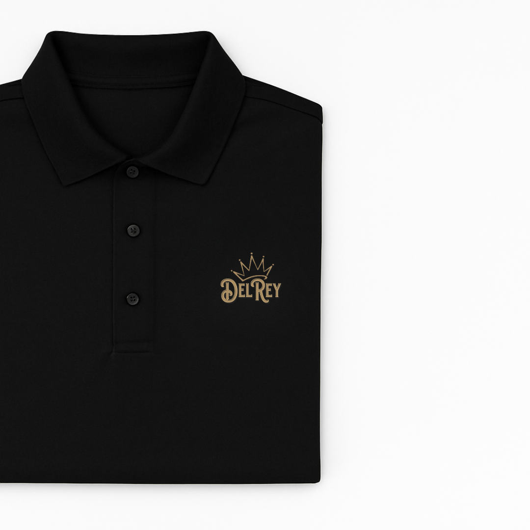 Black Performance Golf Polo