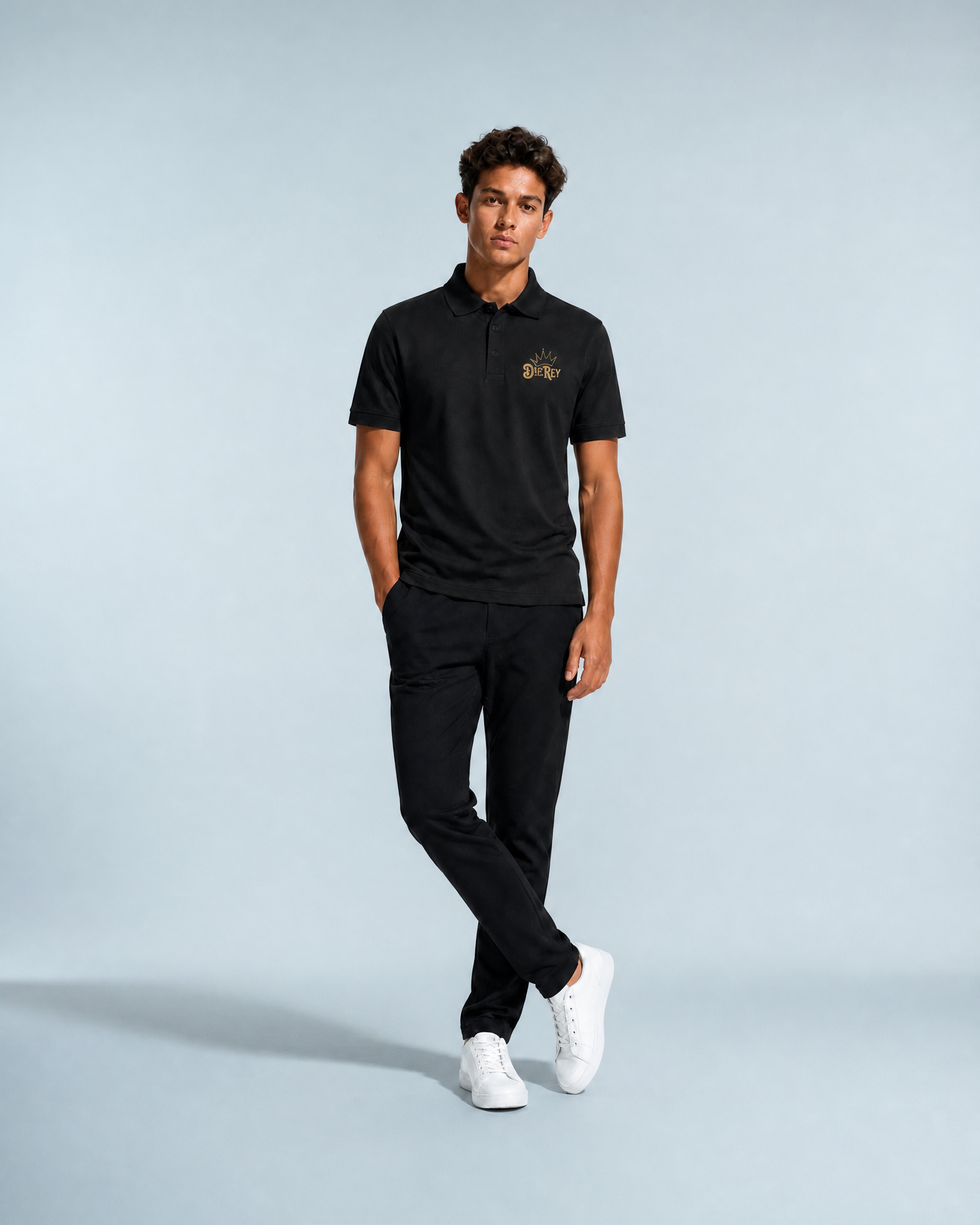 Black Performance Golf Polo