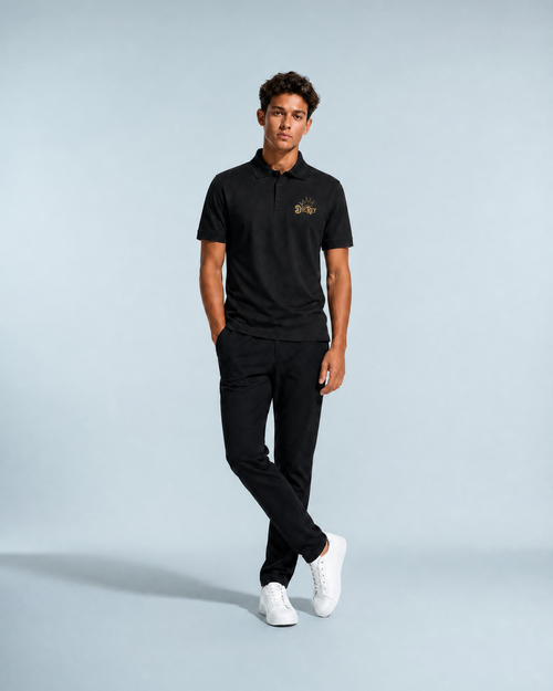 Black Performance Golf Polo